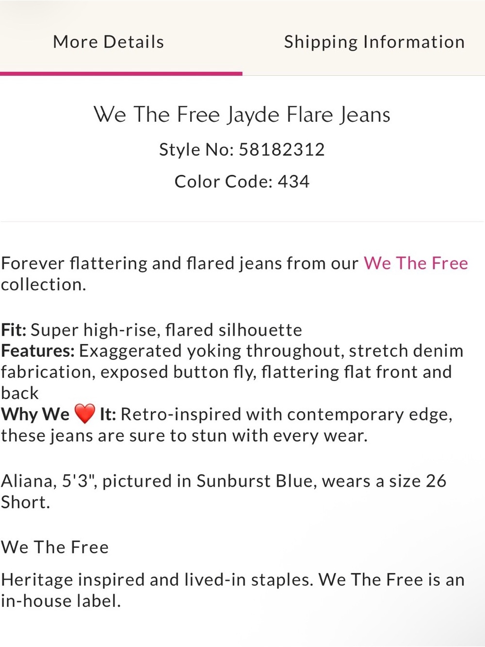Free People We The Free Jayde jeans - Picture 6 of 6